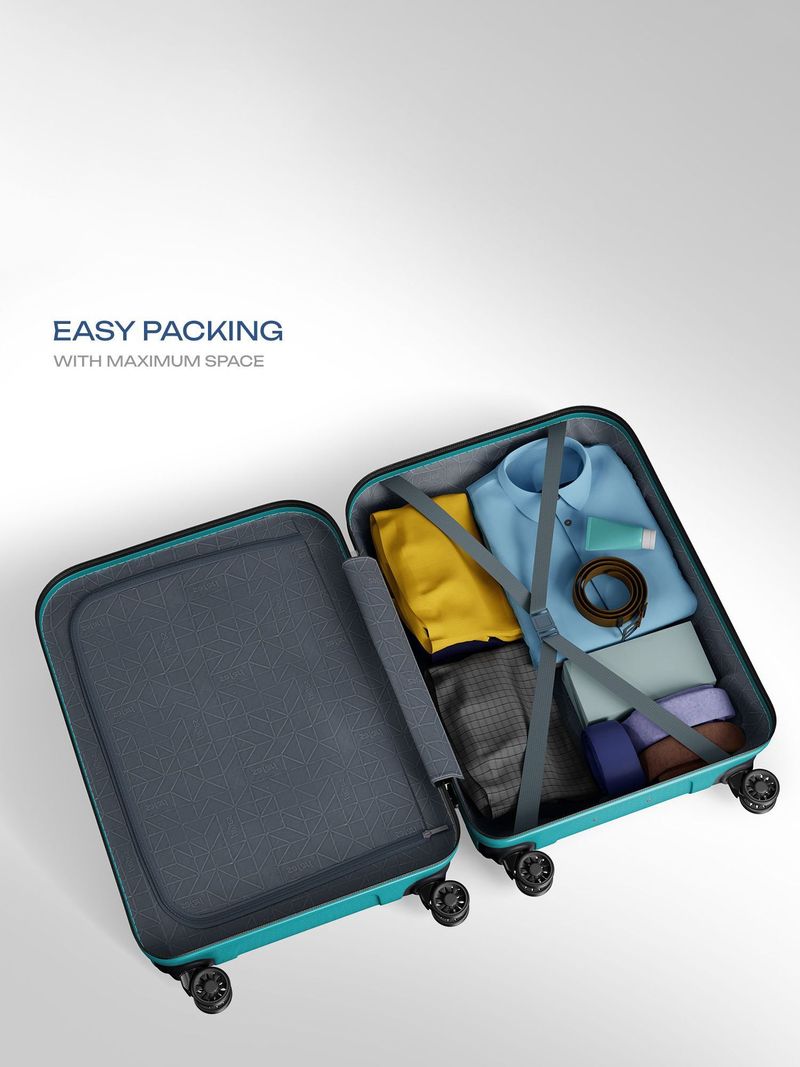 SAFARI Eclipse Neo 55 Teal Silver 8 Wheel Suitcase 55 cm - Image 5