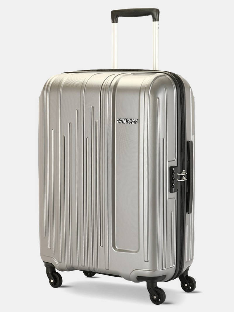 American Tourister AMERICAN TOURISTER Medium Check-in Suitcase (67 cm) 4 Wheels - Combination Lock-Hamilton - Silver