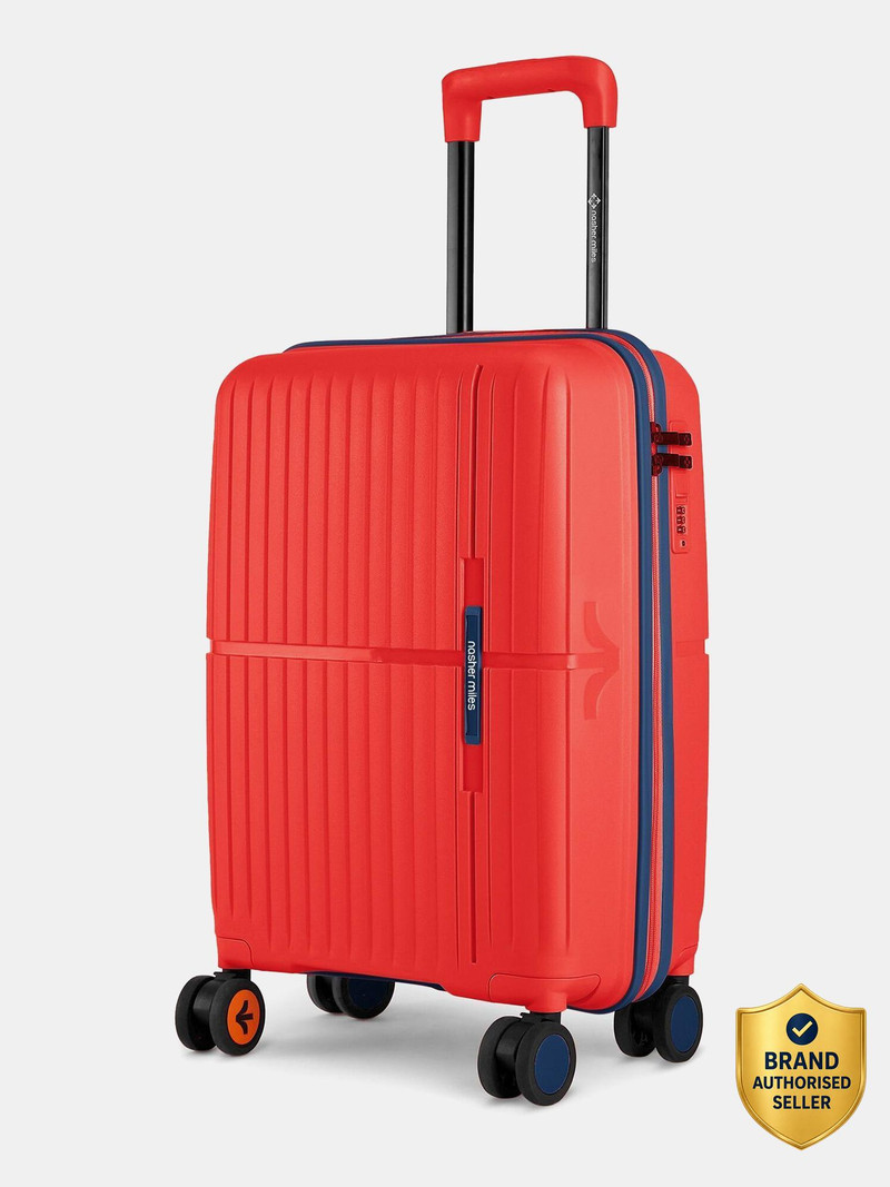 Nasher Miles NASHER MILES Springfield Hard-Sided Polypropylene Cabin Luggage 20inch Trolley Bag for Travel Cabin Suitcase 8 Wheels - 20 inch