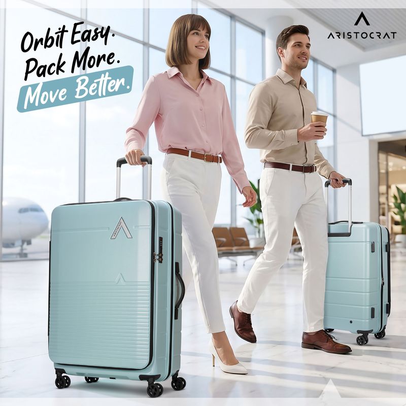 ARISTOCRAT Orbit Plus 3-Piece Luggage Set, Blue - Image 3