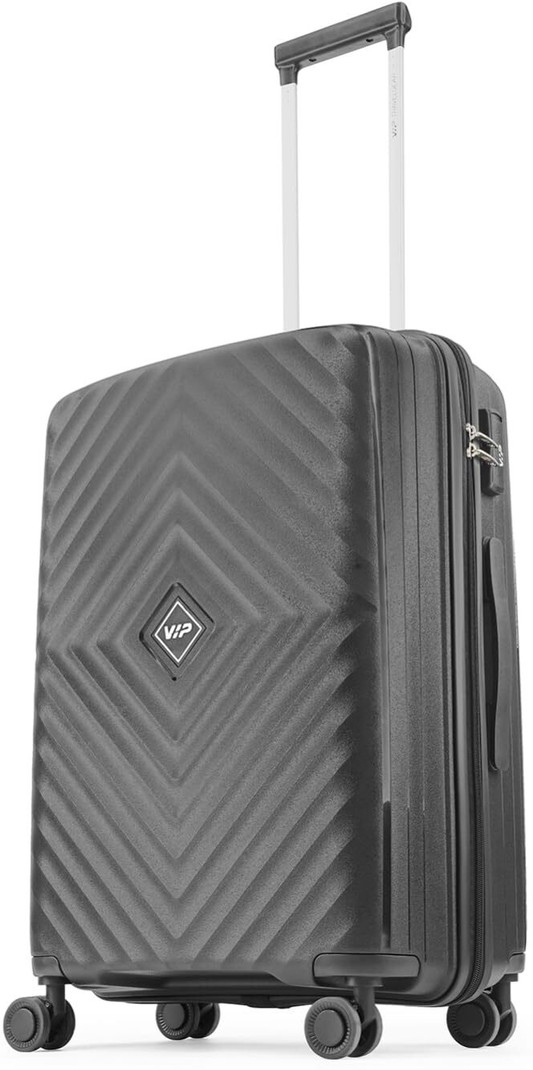 VIP VIP Medium Check-in Suitcase (66 cm) 8 Wheels - Quad Active 66cm PP Hard Trolley Bag 8 Wheel Medium Suitcase - Black