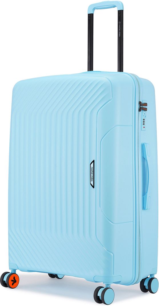 Nasher Miles NASHER MILES Coorg Hard-Sided Polypropylene Check-in Luggage Sky Blue 75cm Trolley Bag Check-in Suitcase 8 Wheels - 28 inch