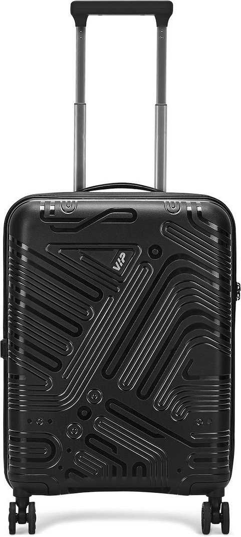 VIP VIP Small Cabin Suitcase (55 cm) 8 Wheels - ION Cabin 360° - 55 cm Small 8 Wheels Trolley Bag | Hard Luggage (Black) - Black