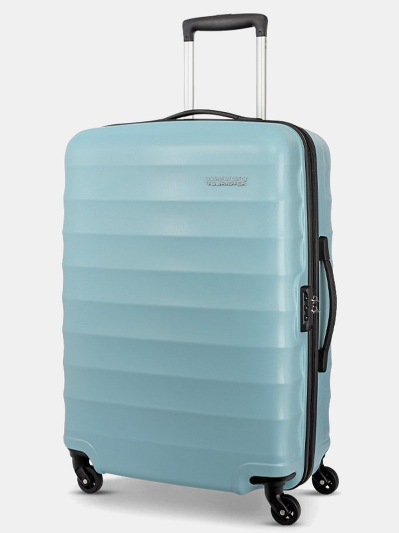 American Tourister AMERICAN TOURISTER Large Check-in Suitcase (79 cm) 4 Wheels - Barcelona 79 cm Hardsided Powder Blue Large Check-In Trolley Bag - Blue