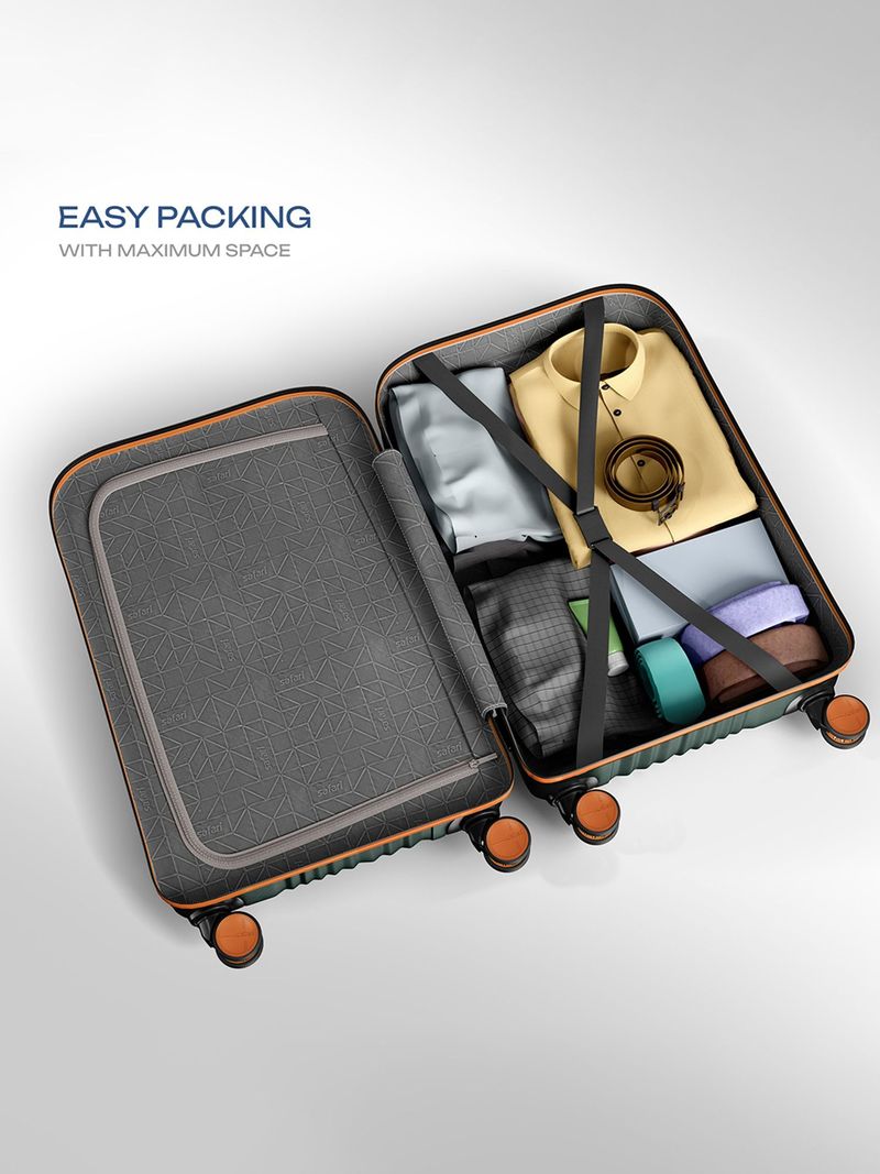 SAFARI Small Cabin Suitcase 55 cm 8 Wheels Green - Image 6