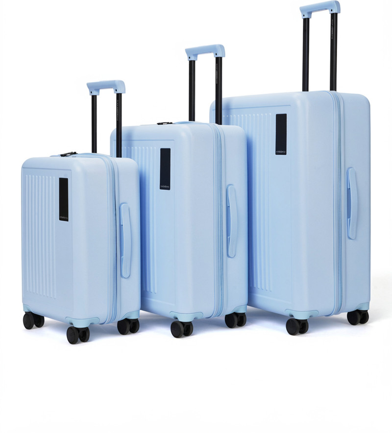 Mokobara Mokobara Hard Body Set of 3 Luggage 8 Wheels - The Transit Wave Set of 3 - Blue