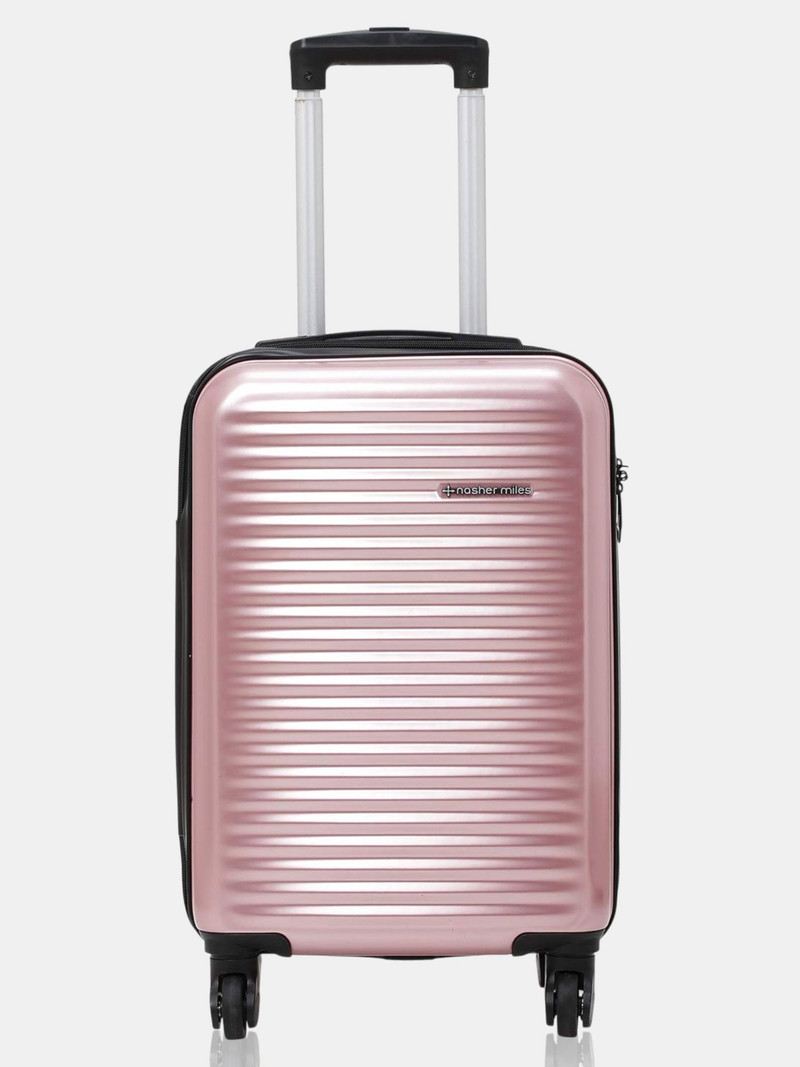 Nasher Miles NASHER MILES Small Cabin Suitcase (55 cm) 4 Wheels - Hard-sided Polycarbonate Cabin Luggage Rose Gold 20 inch |Small - Pink