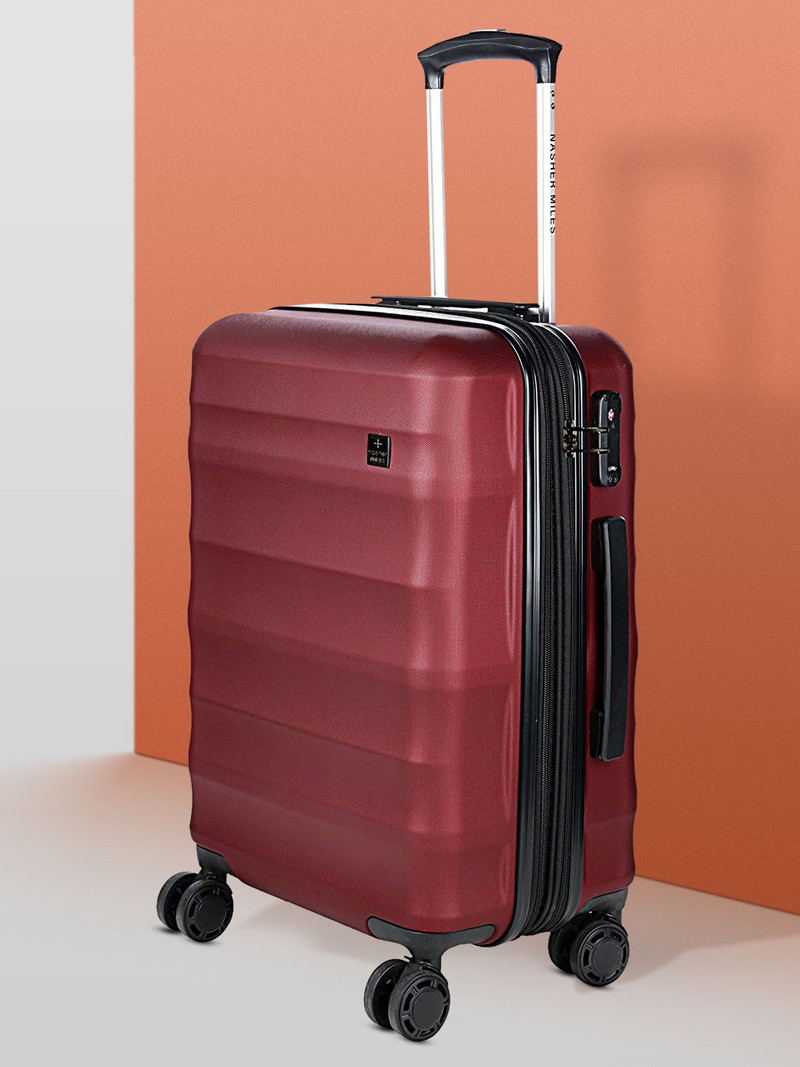 Nasher Miles NASHER MILES Large Check-in Suitcase (75 cm) 8 Wheels - Rome Expander |Hard Side| - Maroon