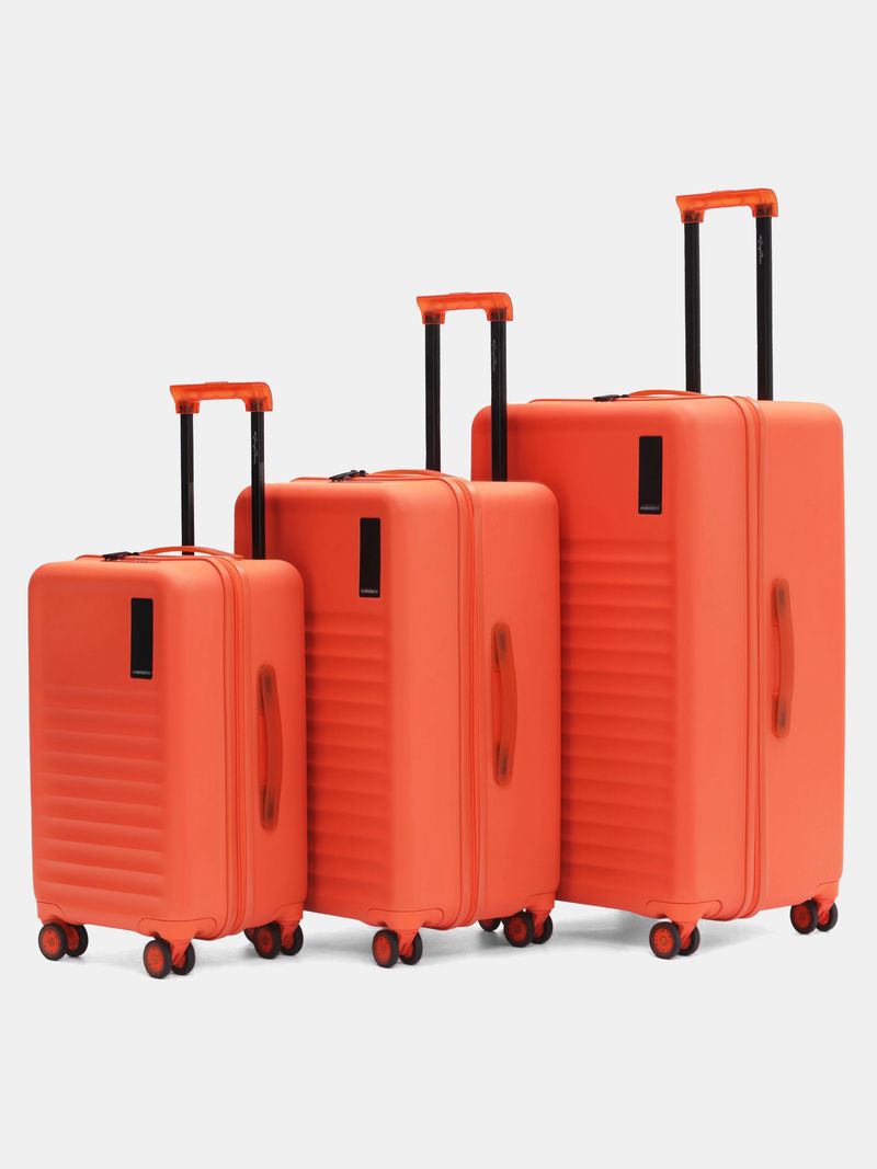 Mokobara Mokobara Hard Body Set of 3 Luggage 8 Wheels - The Aisle Trunk - Set of 3 Luggage (Small 55.5 cm | Medium 65 | Large 75.5cm ) - Orange