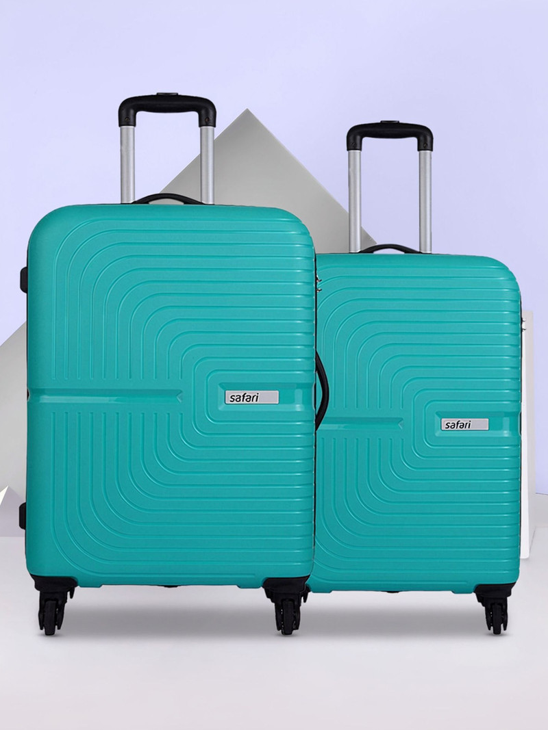Safari SAFARI Hard Body Set of 2 Luggage 4 Wheels - ECLIPSE 2 (Small 55cm | Medium 66cm) - Teal