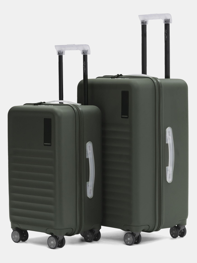 Mokobara Mokobara Hard Body Set of 2 Luggage 8 Wheels - The Aisle Trunk - Set of 2 Luggage (Small 55.5 cm | Medium 65) - Green