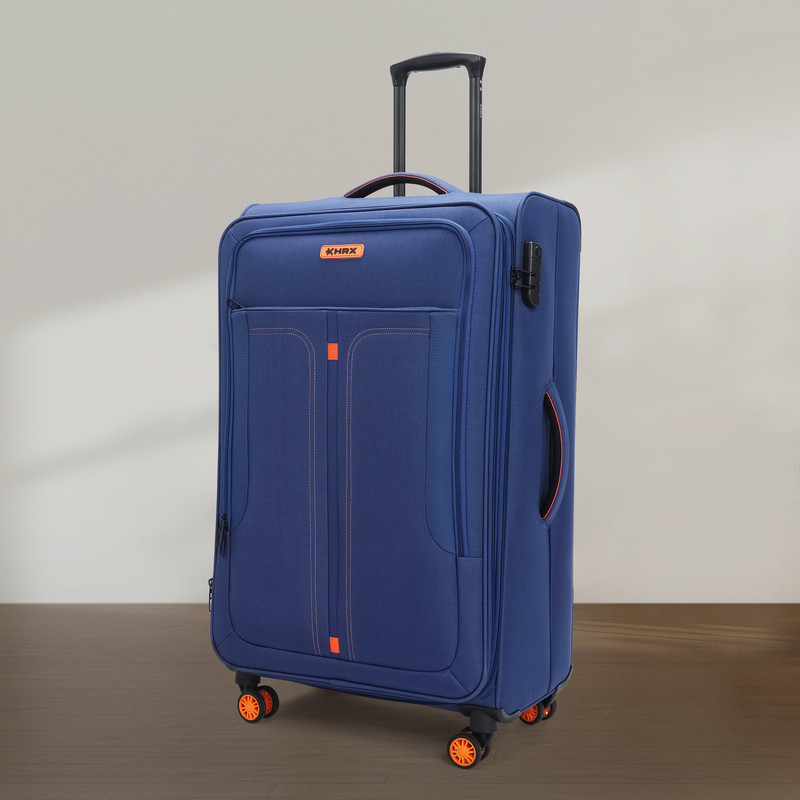 HRX HRX Large Check-in Suitcase (82 cm) 4 Wheels - Overdrive Spinner - Blue