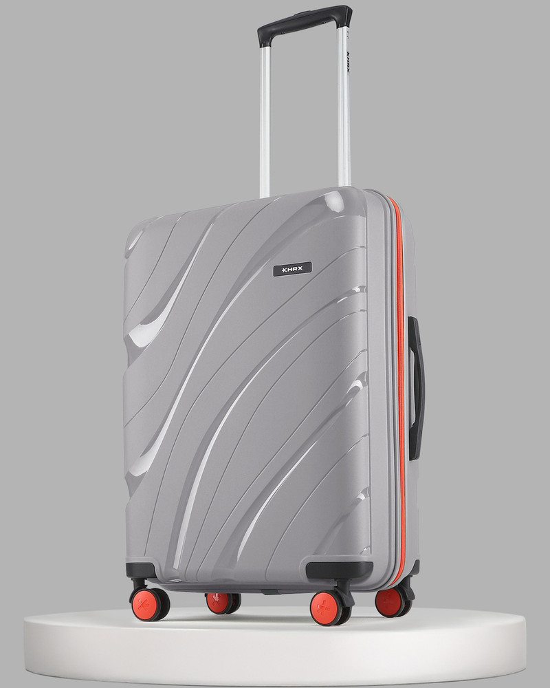 HRX by Hrithik Roshan Medium Check-in Suitcase (66 cm) 8 Wheels - Madrid - Grey
