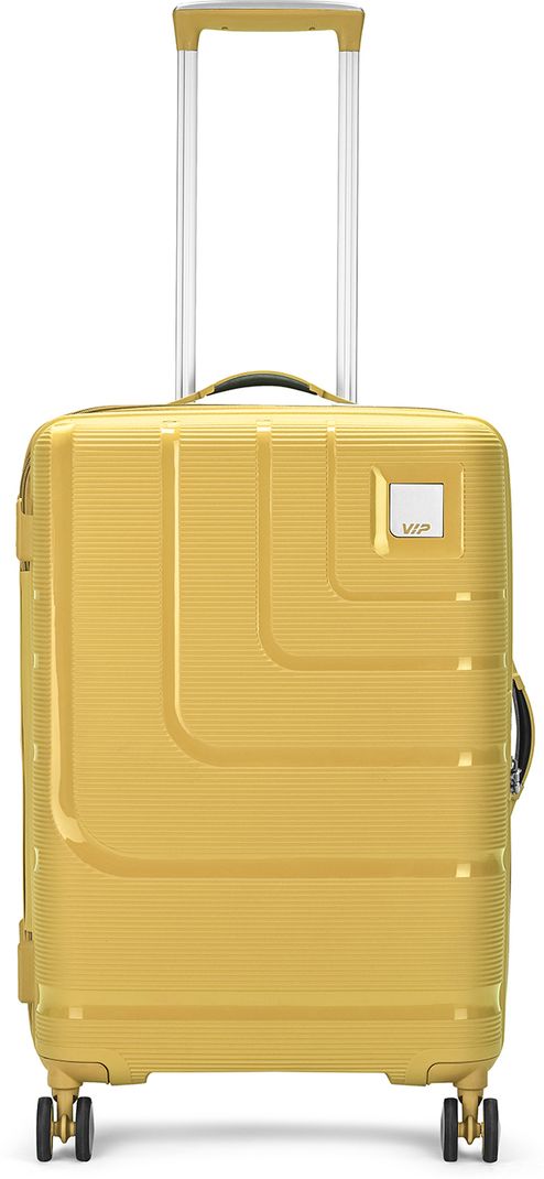 VIP VIP Medium Check-in Suitcase (66 cm) 8 Wheels - Lexus Check-in 360° - 66 cm Medium 8 Wheels Trolley Bag | Hard Luggage (Mustard) - Yellow