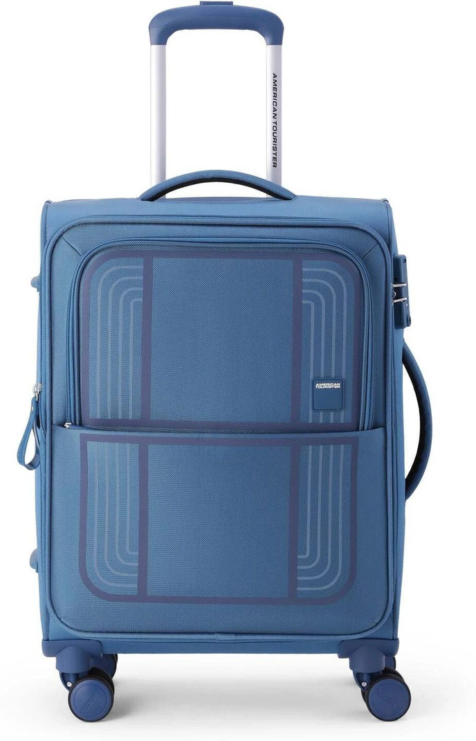 American Tourister AMERICAN TOURISTER Small Check-in Suitcase (59 cm) 8 Wheels - BERN+ - Blue