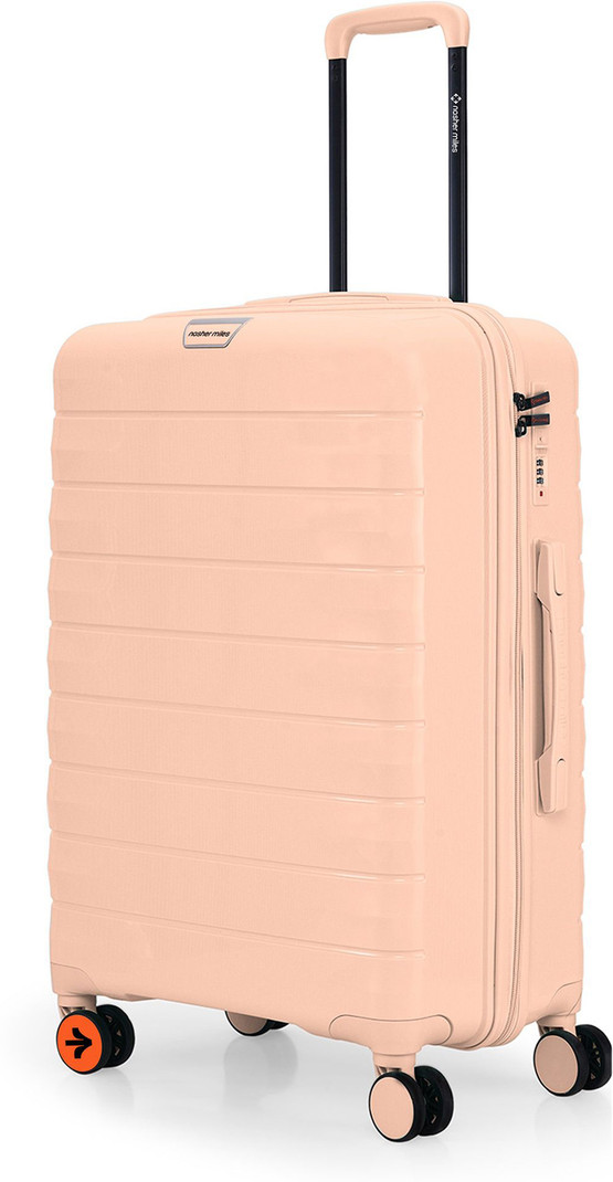 Nasher Miles NASHER MILES Medium Check-in Suitcase (65 cm) 8 Wheels - -Sided - Luggage Peach 65cm Trolley Bag - Beige