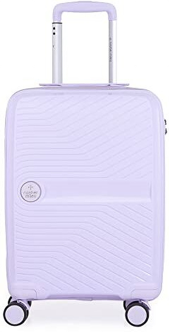 Nasher Miles NASHER MILES Small Cabin Suitcase (55 cm) 8 Wheels - Bruges Hard-Sided Polypropylene Cabin Luggage Pastel Purple Trolley Bag - Purple