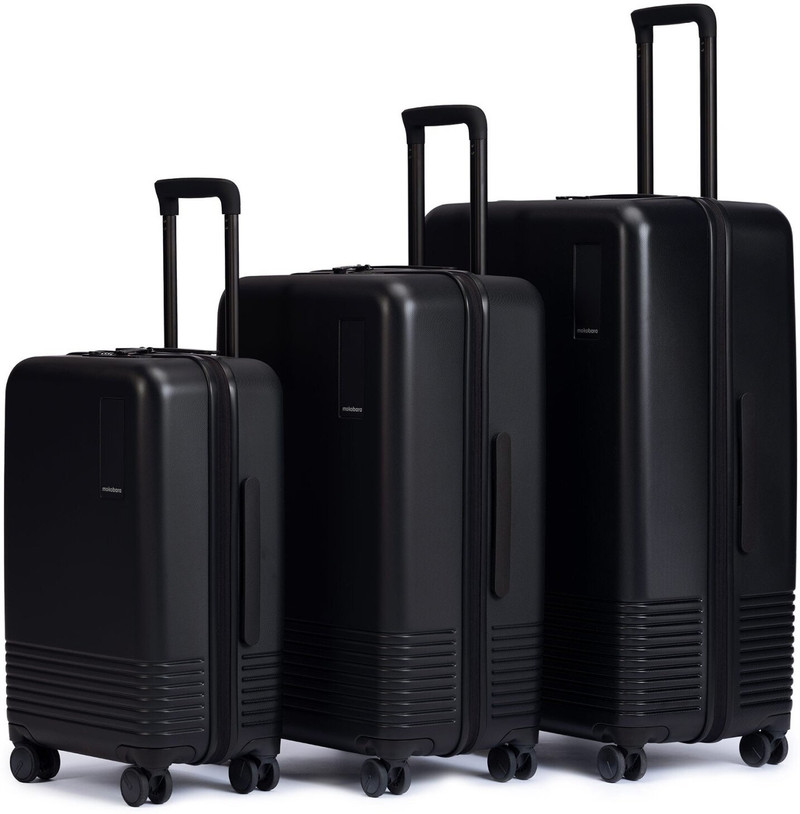 Mokobara Mokobara Hard Body Set of 3 Luggage 8 Wheels - The Set of 3 Luggage (Small 57.8cm | Medium 68.5 | Large 79cm ) - Black