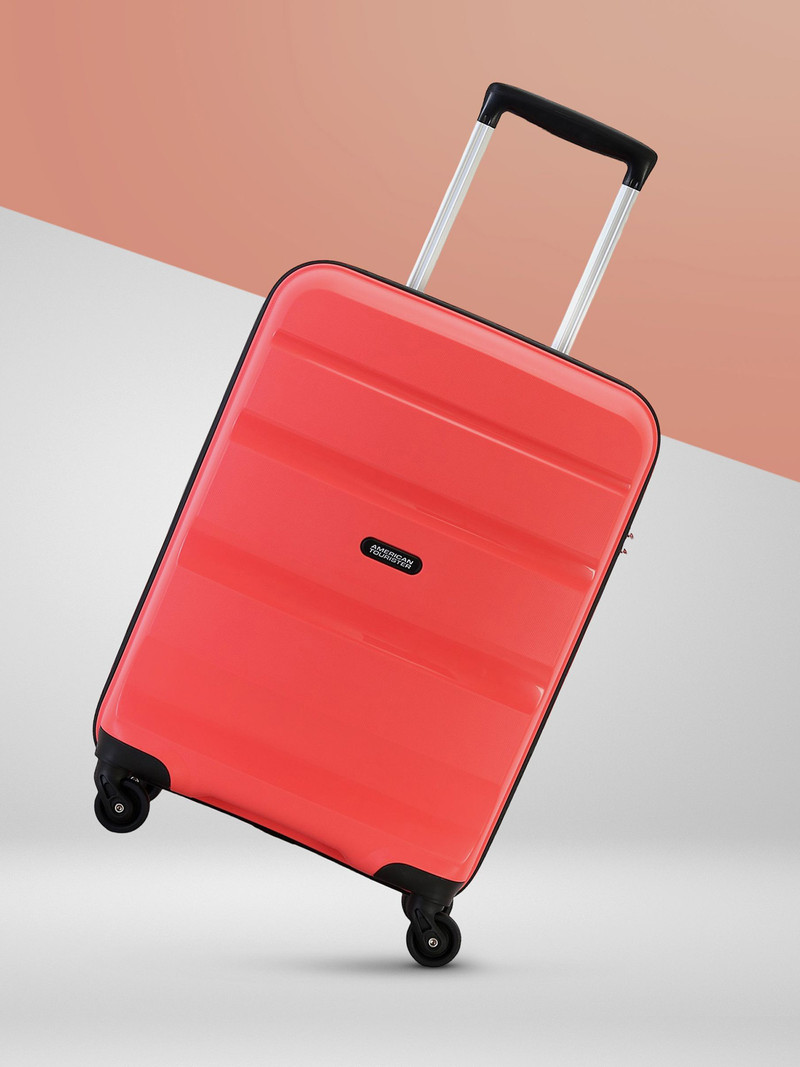 American Tourister AMERICAN TOURISTER Small Cabin Suitcase (55 cm) 4 Wheels - AMT BRANDON SP 55CM-BR. CORAL - Red