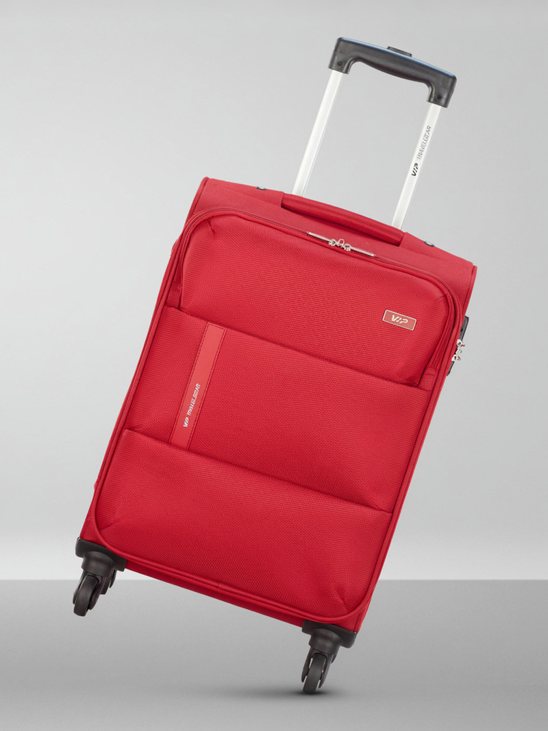 VIP VIP Small Cabin Suitcase (57.5 cm) 4 Wheels - Widget 58 - Softbody Trolley Bag - Red