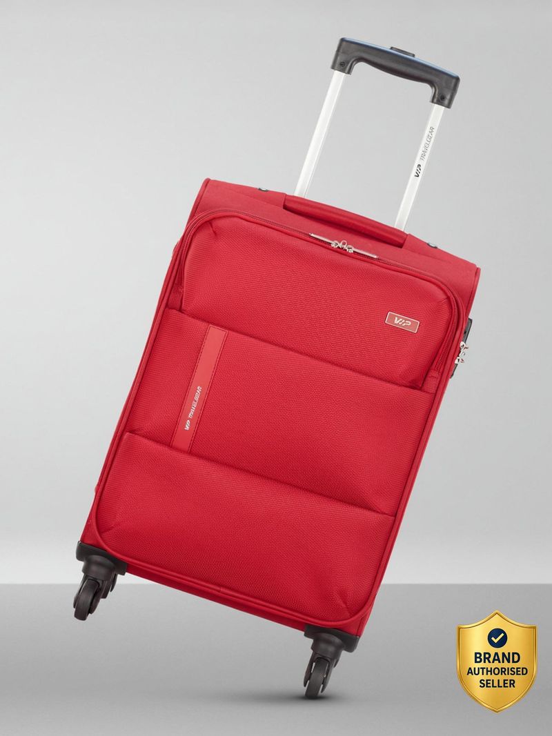 VIP Small Cabin Suitcase (57.5 cm) 4 Wheels - Widget 58 - Softbody Trolley Bag - Red