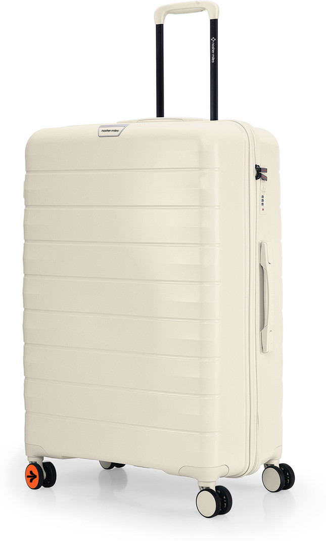 Nasher Miles NASHER MILES Large Check-in Suitcase (75 cm) 8 Wheels - Vienna Hard-Sided Polypropylene Check-in Luggage White Cream 75cm Trolley Bag - White