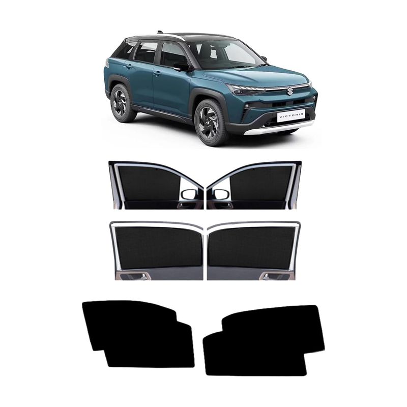 DreamRow Side Window Sun Shade for Maruti Suzuki Victoris Black - Image 2