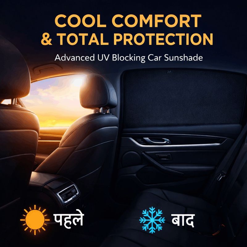 DreamRow Side Window Sun Shade for Maruti Suzuki Victoris Black - Image 6