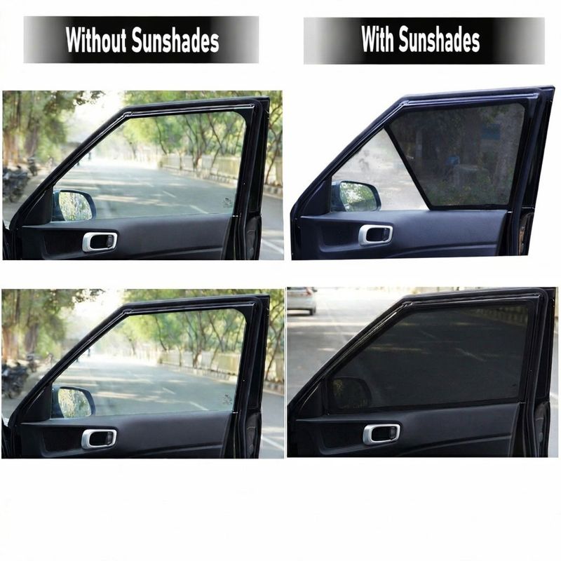 DreamRow Side Window Sun Shade for Maruti Suzuki Victoris Black - Image 5