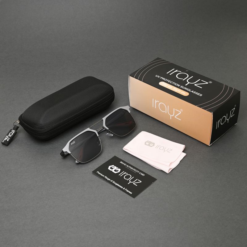 Irayz UV Protection Retro Square Sunglasses - Image 4
