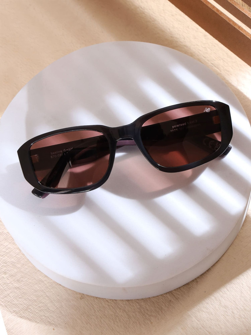 New Balance Gradient Rectangular Sunglasses (54) For Men, Brown