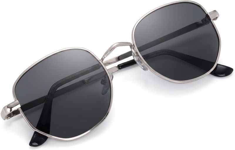 UV Protection, Gradient, Polarized Rectangular Sunglasses (Free Size) - Image 4