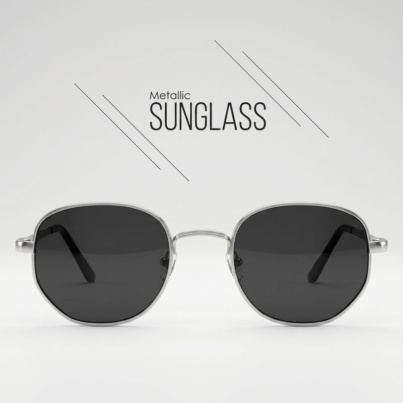UV Protection, Gradient, Polarized Rectangular Sunglasses (Free Size) - Image 5