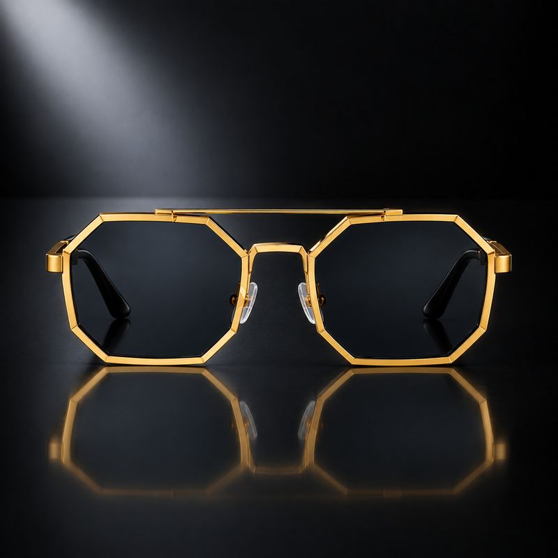 Auralyx UV Protection, Riding Glasses, Polarized Octagonal Sunglasses (Free Size) (For Men & Women, Black) - Image 3