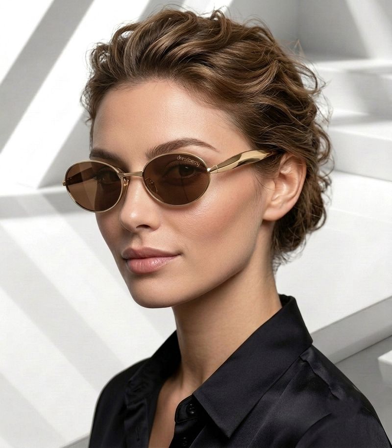Dressberry UV Protection Gradient Oval Sunglasses - Image 3