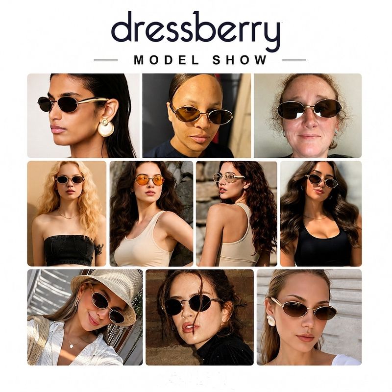 Dressberry UV Protection Gradient Oval Sunglasses - Image 6