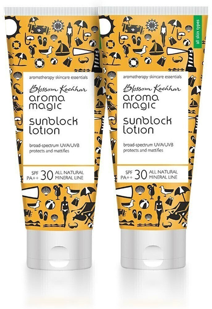 Aroma Magic Sunscreen - SPF 30 PA++ Matte Sunblock Lotion|Mattifies & Protects From UVA/UVB|All Skin Types|Pack of 2 100 ml