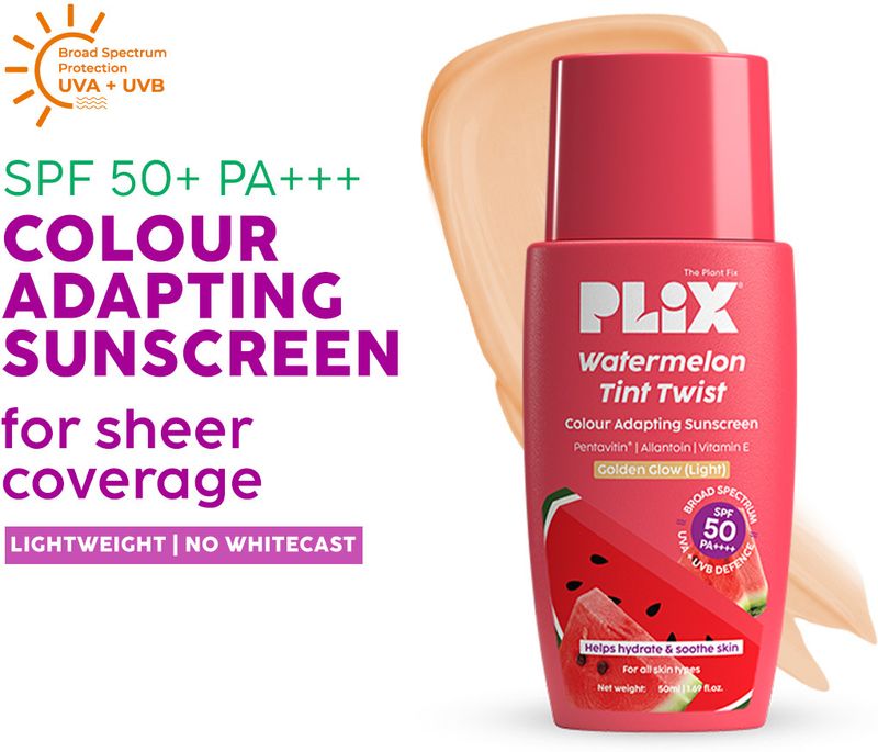 The Plant Fix Plix Sunscreen SPF 50 PA++++ Watermelon Tint - Image 2