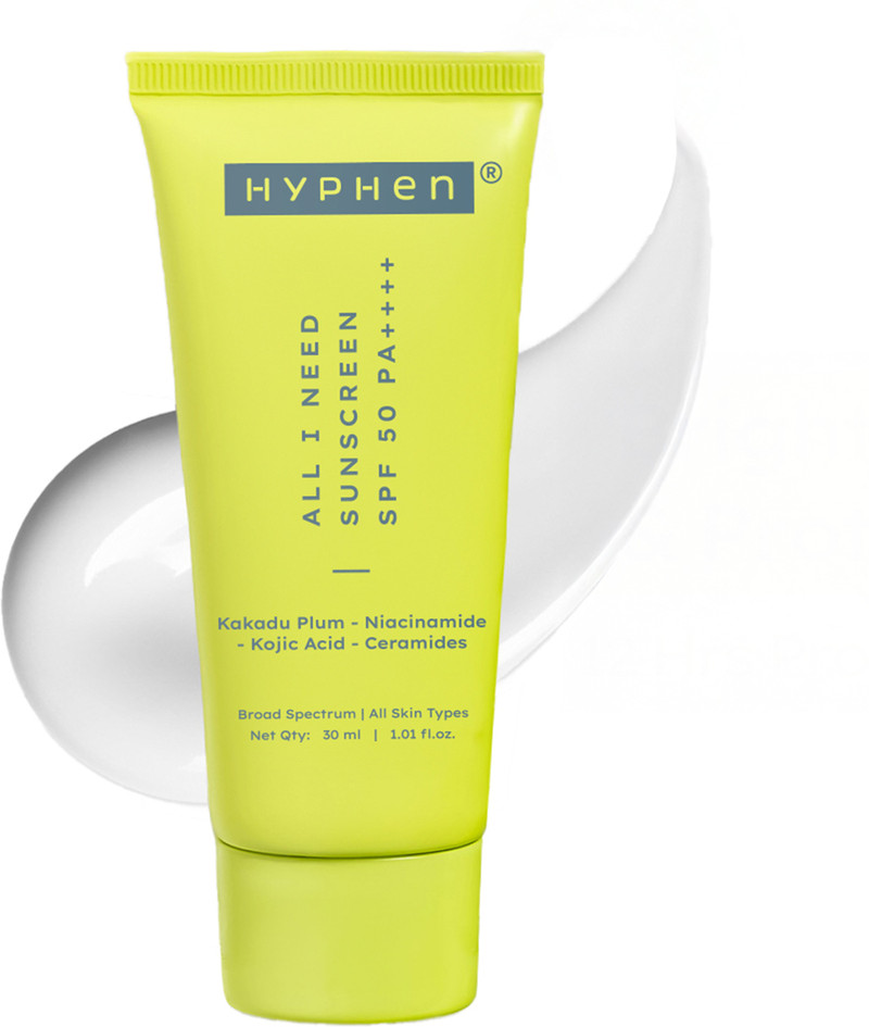 hyphen sunscreen spf 50 pa all need moisturizes repairs uv damage in vivo tested