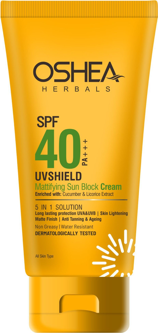 oshea herbals sunscreen spf 50 pa 40 matte non greasy water resistant