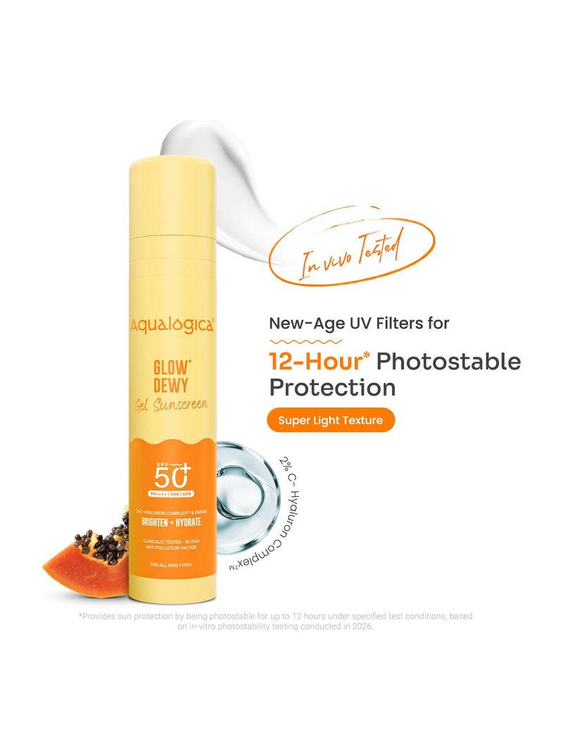 Aqualogica SPF 50 PA++++ Glow+ Dewy Sunscreen - Image 2