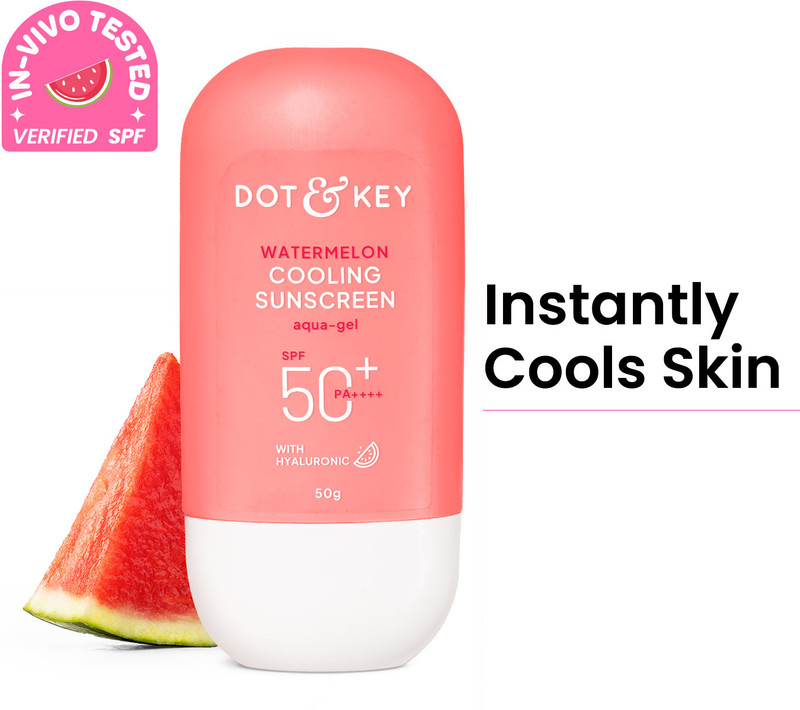 dot key sunscreen spf 50 pa watermelon cooling sunscreen in vivo tested hyaluronic