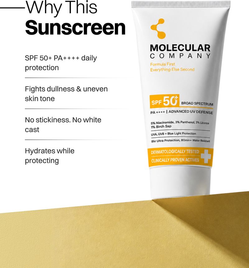 Molecular Company Sunscreen SPF 50+ PA++++ 5% Niacinamide - Image 4