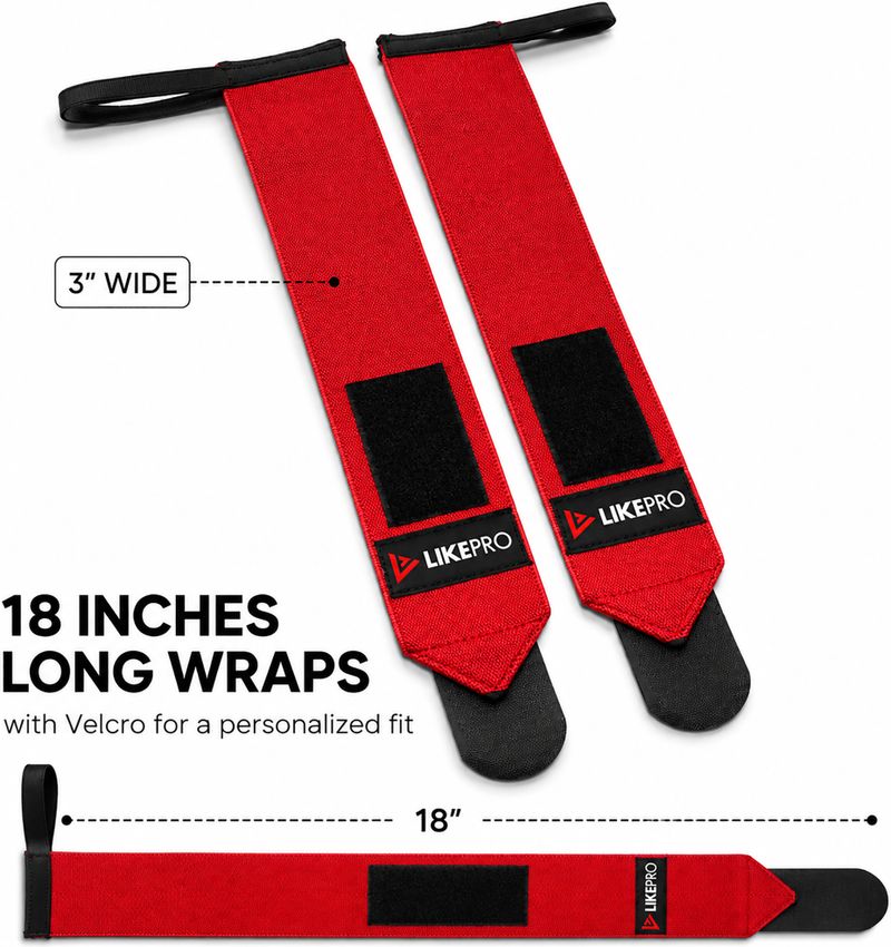 LIKEPRO Premium Lifting Straps with Wrist Wrap - Image 5