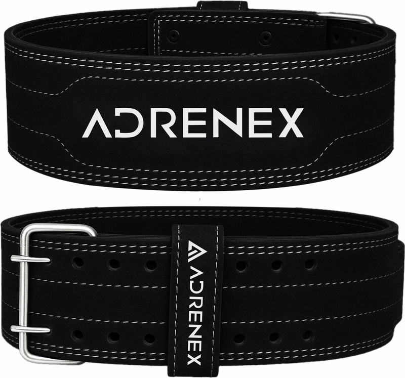 adrenex pro weight lifting belt genuine leather 4 inch durable comfortable lower