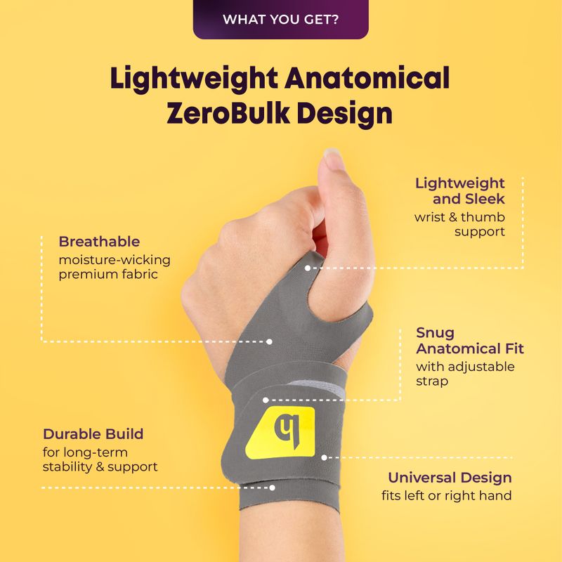 betterhood Wrist Support, ZeroBulk Design, Pack of 1 - Image 4
