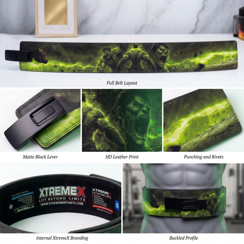XtremeX 13mm Gamma Rage Powerlifting Belt - Image 4