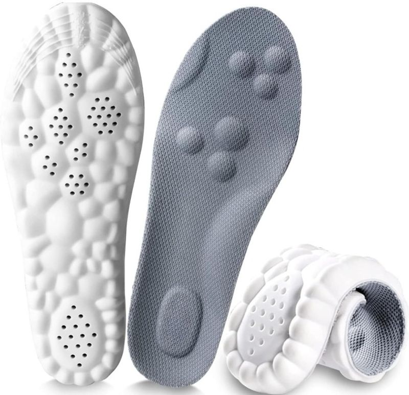 Men's PU Memory Foam Insole Light Grey - Image 3