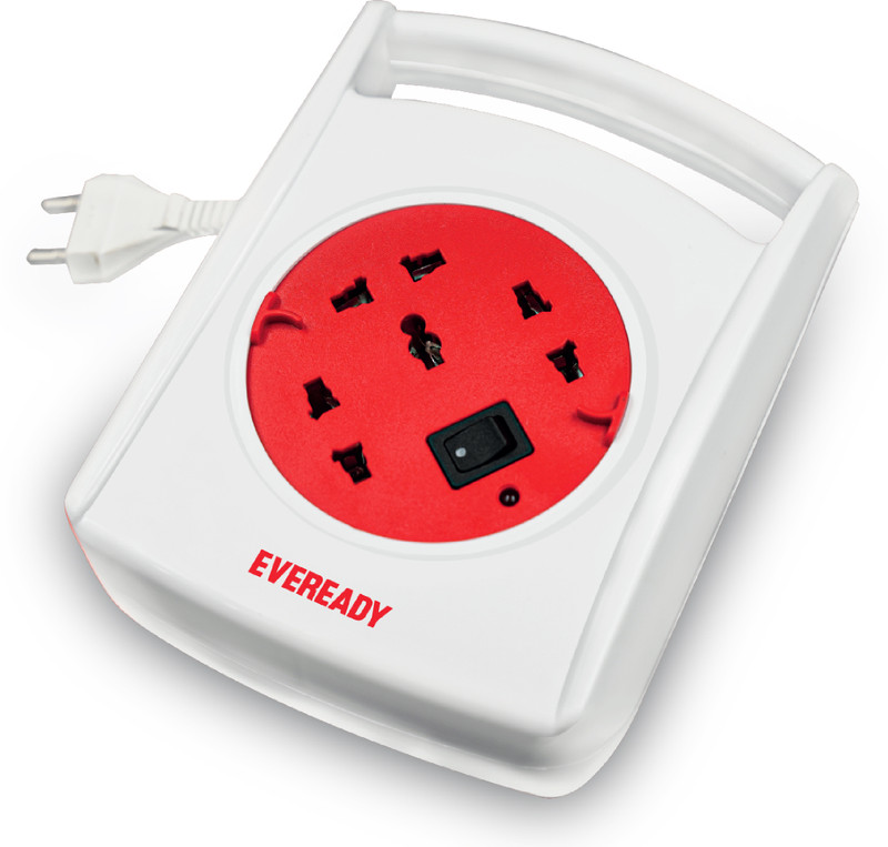 EVEREADY Everprotect Reel X8 | Fire Retardant Body | Surge Protection | 2 Year Warranty | 3  Socket Extension Boards (White, 8 m)