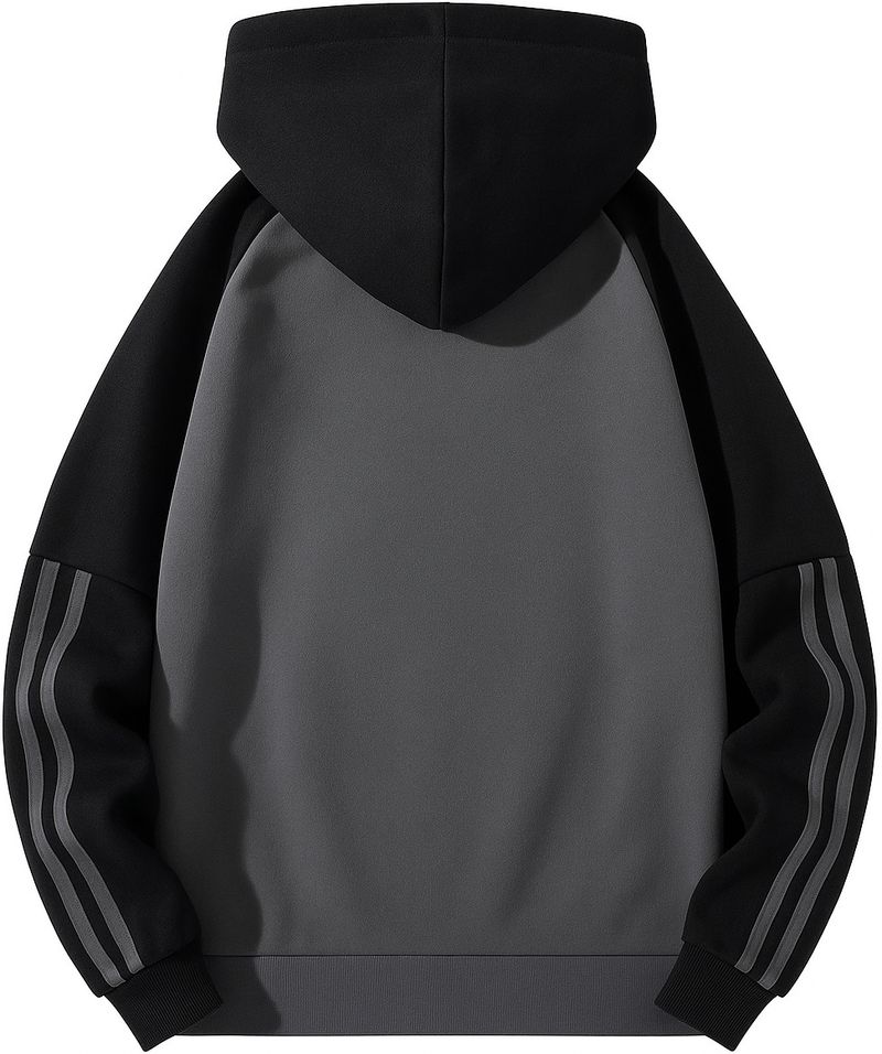 JERKYN Men Full Sleeve Color Block Hooded Sweatshirt - Image 3